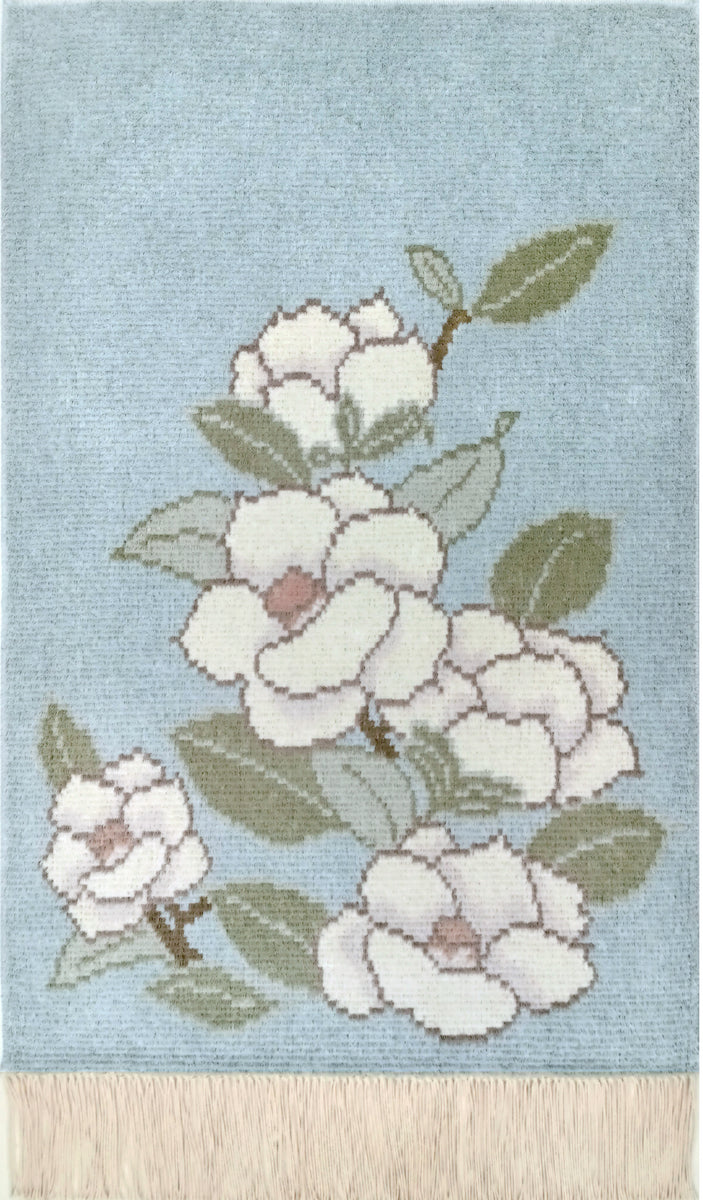 人間国宝 井上萬二氏デザイン 白磁 椿「hakuji Tubaki」 – 本家鍋島緞通