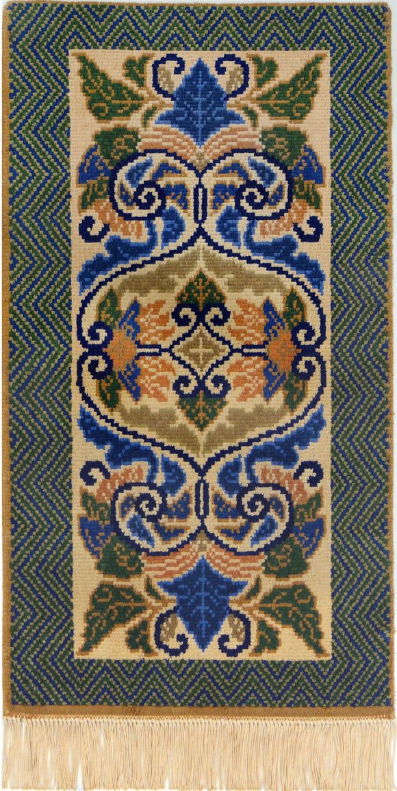 献上蟹牡丹文 縁山道「Kenjoganibotanmon Fuchiyamamichi」